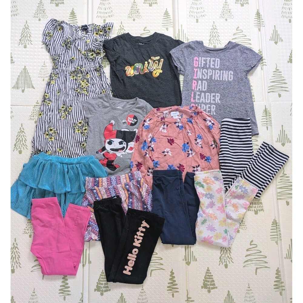 Girls Size 4/5 6/6X Clothing Lot 12pc Cat & Jack Disney Hello Kitty Old Navy